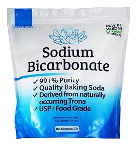 Duda Energy sbc5f USP Pure Sodium Bicarbonate Powder Highest Quality Organic Food Grade ORMI Listed Pure Baking Soda, 5 lb.