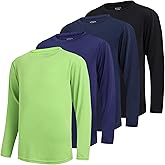WHITE PEAK TRADING COMPANY 4 Pack Boy's Dry-Fit Lightweight Hoodies Pullover Long Sleeve Athletic Training T Shirts 4-20