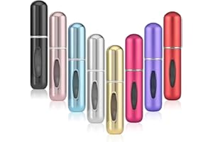 obscyon 8 Pcs of 5ml Portable Mini Refillable Perfume Atomizer Bottle Refillable Perfume Spray Scent Pump Case