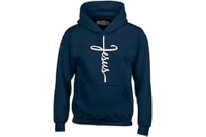 shop4ever Jesus Cross Hoodie Sweatshirts