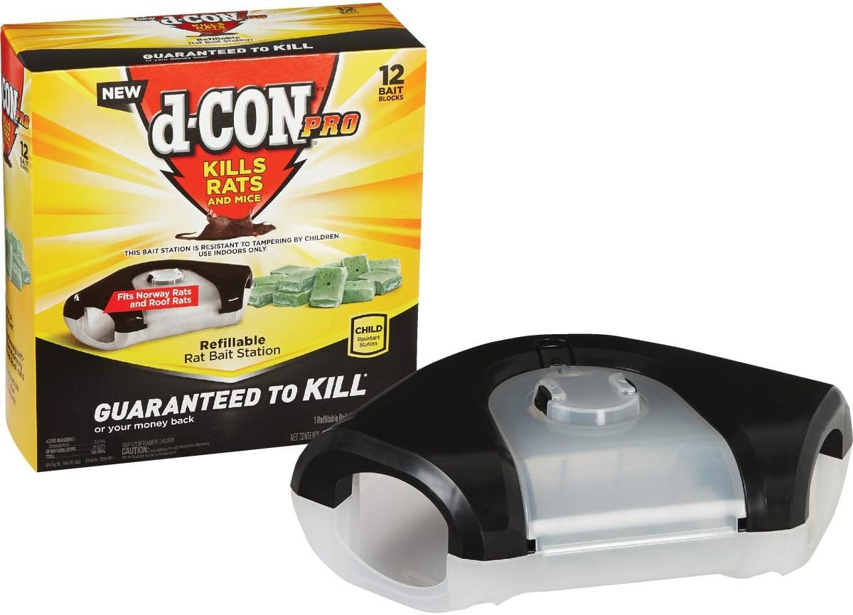 D-Con 1 Mouse Bait Blocks Refills-12 Count with 1 Station