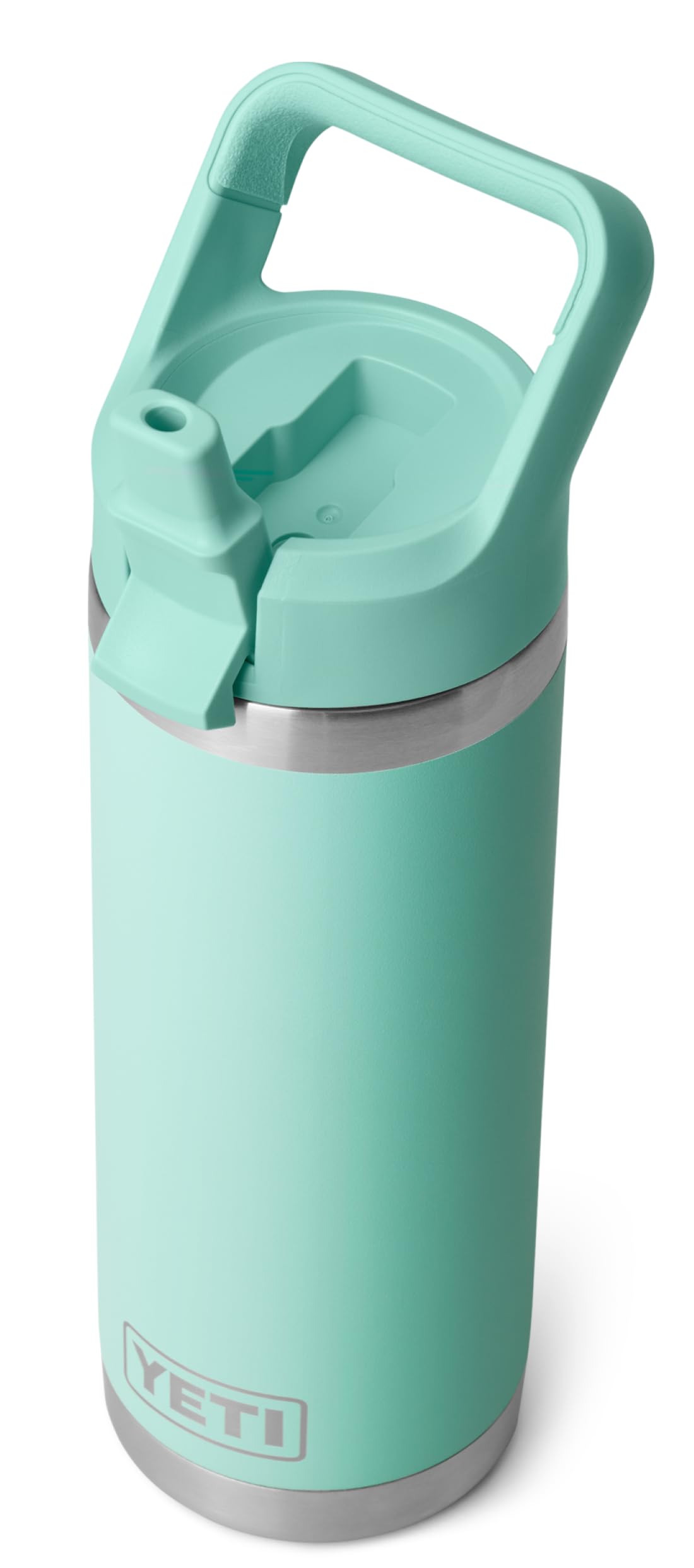 YETI Rambler C Straw Bottle, Stainless Steel Vacuum Insulated Bottle with Leakproof Straw Cap, Seafoam, 18 oz (532 ml)