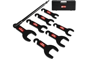 BETOOLL 8PCS Pneumatic Fan Clutch Wrench - 43300 Removal Tool Kit, Auto Repair Spanner Kit Installs Compatible With Ford, GM,