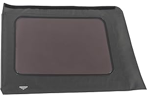 MasterTop Soft Top Replacement Quarter Window, Driver Side - Fits Jeep Wrangler JK 2007-2018 - Compatible with Mopar Factory Soft Tops (Fits 07-18 4-Door, Black Diamond)