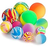 Pllieay 12PCS Bouncy Balls 3 Sizes Mixed Color, Bouncing Balls and Bouncy Balls for Kids Birthday Goodie Bag fillers