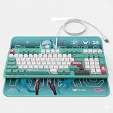 Newegg Hatsune Miku Edition Keyboard and Mouse pad Combo - K3 Gen II Hatsune Miku Edition Optical-Mechanical RGB Keyboard with IP57 Waterproof and Dust Resistance and Gaming pad