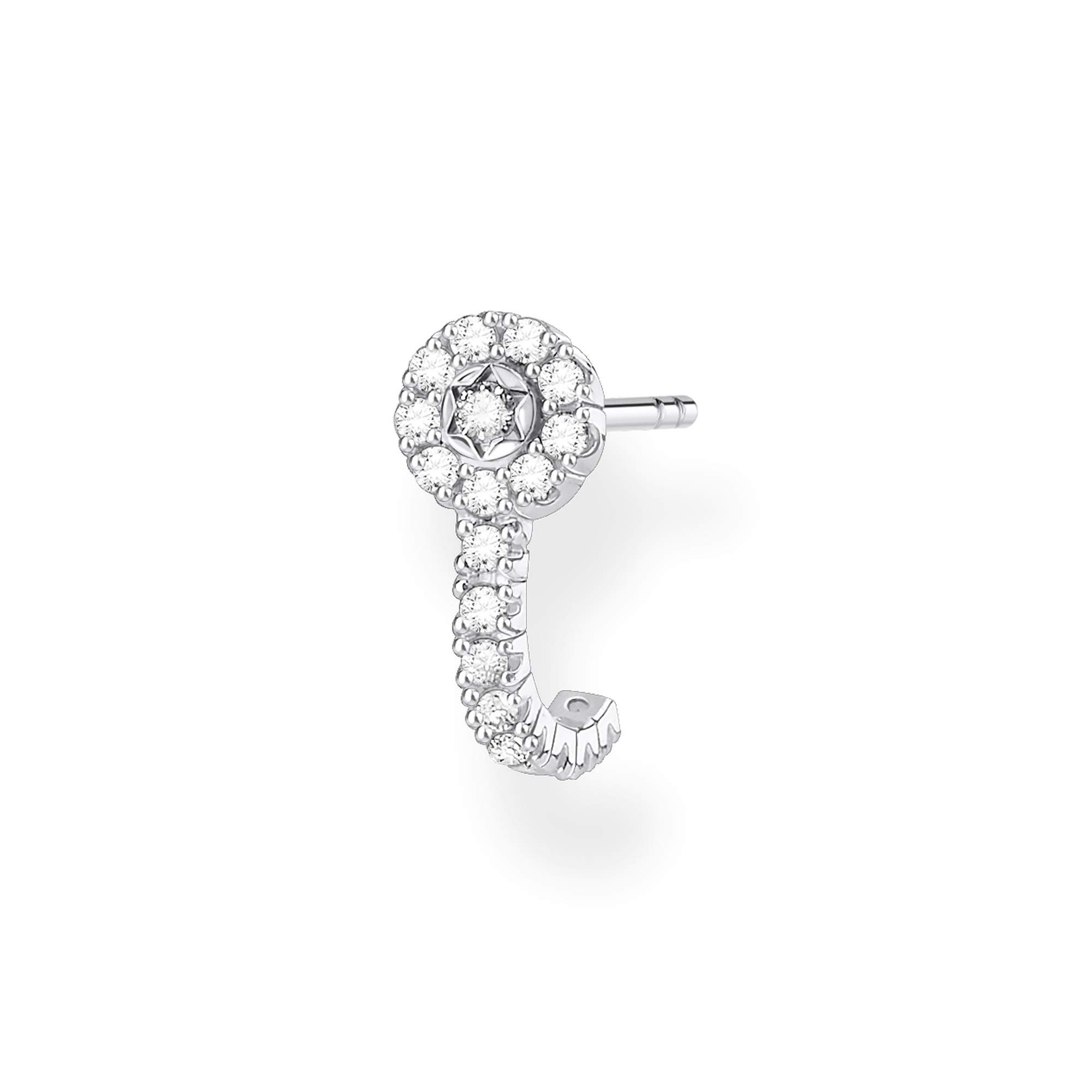 THOMAS SABO Single ear stud white stones, silver 925 Sterling Silver