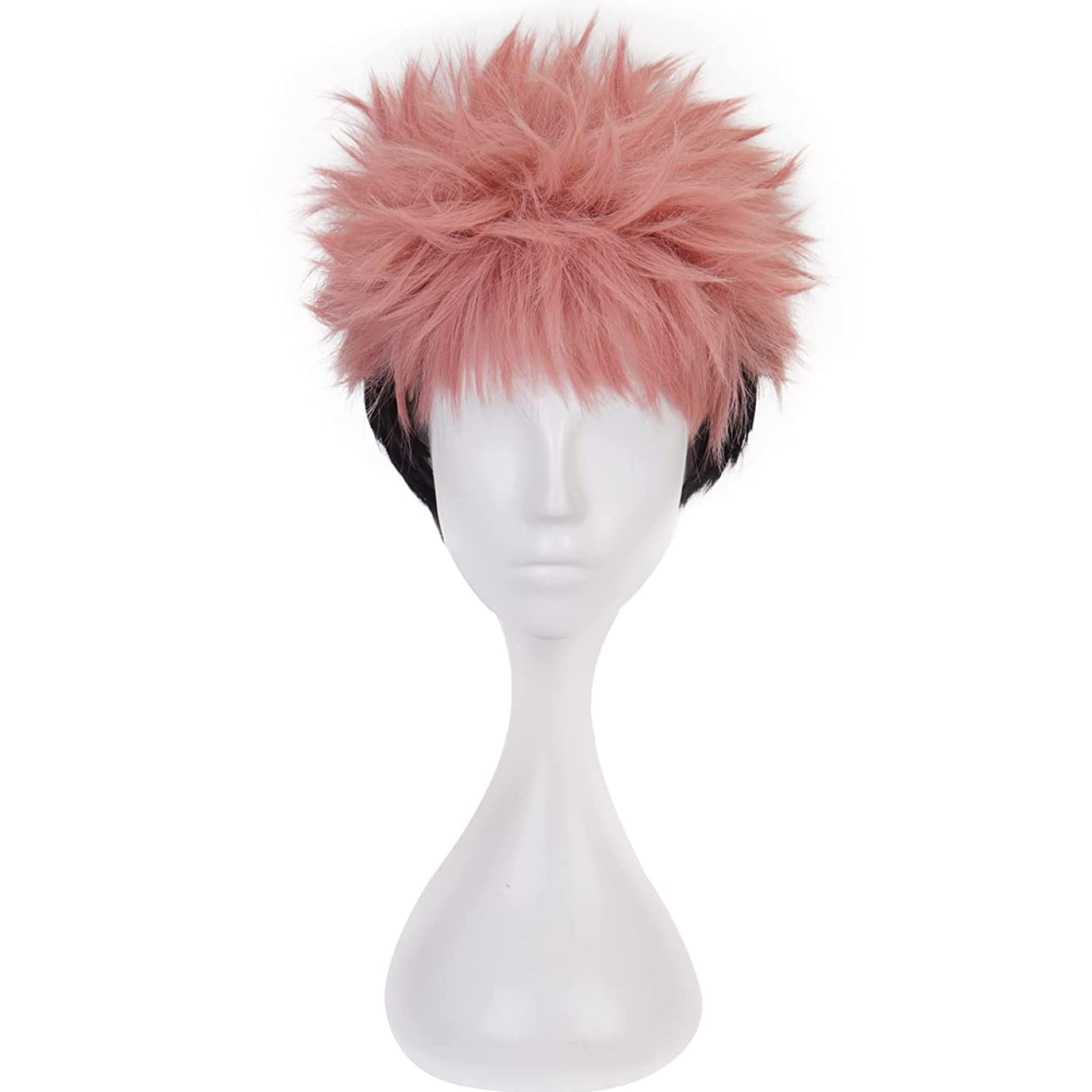 Orange Pink Mixed Black short Cosplay Costume Hairs for Men Halloween Cos Anime Role Play Party Replacement Wig โ image 1