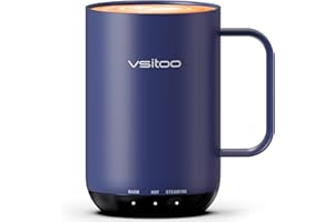 Vsitoo S3 Ultra 20oz Smart Self Heating Coffee Mug,Heated Coffee Mug with Auto-Sensing AI Heats Drinks to 120-150°F Hands-Fre