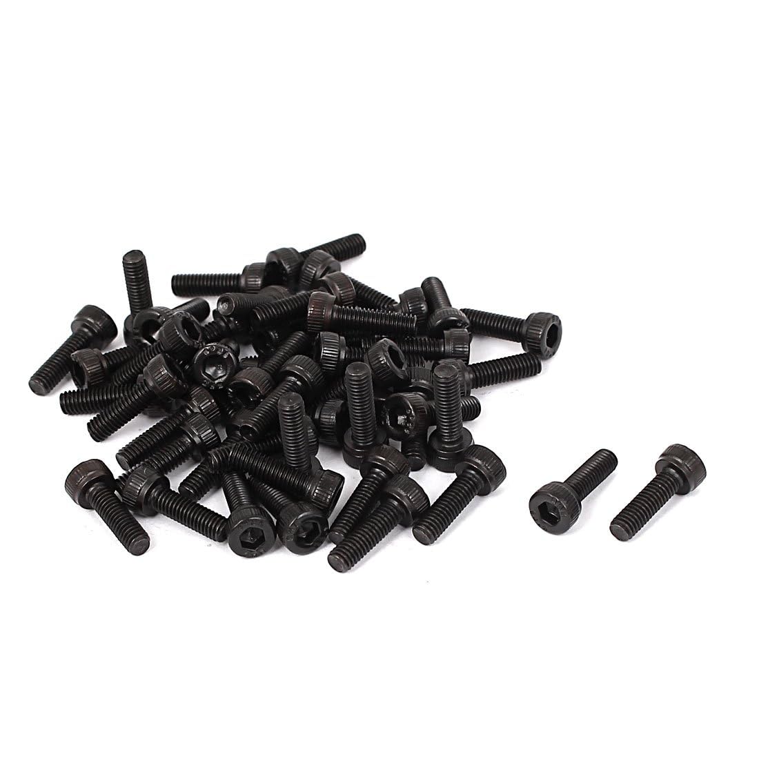 TOP-VIGOR 50Pcs Hexagon Socket Head Cap Screws, M3 x 10mm 12.9 Alloy Steel Replacement Machine Fastener Screws, Fully Thread for Bicycle Motorcycle Repair, Professionals Landlords Repairmen, Black