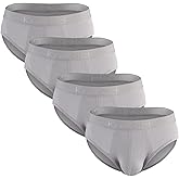 KNITLORD Men's Underwear Bamboo Viscose Soft Lightweight Mid/Low Rise Briefs 3 or 4 Pack