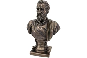 Unicorn Studios Michelangelo Bronze Finish Bust Statue Artist