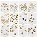 Indexu Golden Rivet 3D Nail Decoration DIY Mixed Shaped Nail Art Decals Tips