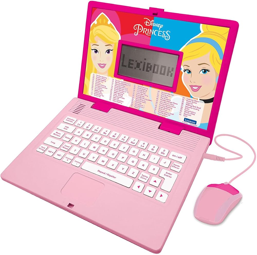 Lexibook Disney Princess Educational Laptop French English 124 Activities