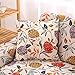 Lamberia Printed Sofa Cover Stretch Couch Cover Sofa Slipcovers for 4 Cushion Couch with One Free Pillow Case (Vine Flower, Sofa-4 Seater)