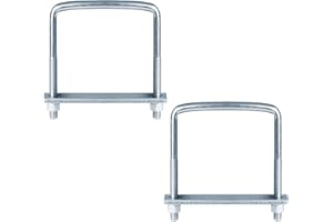 YIDU69Q 2 Pcs 6 Inch Wide Square U-Bolt, 1/2" x 6" x 7-1/8", Electro-Galvanized Steel