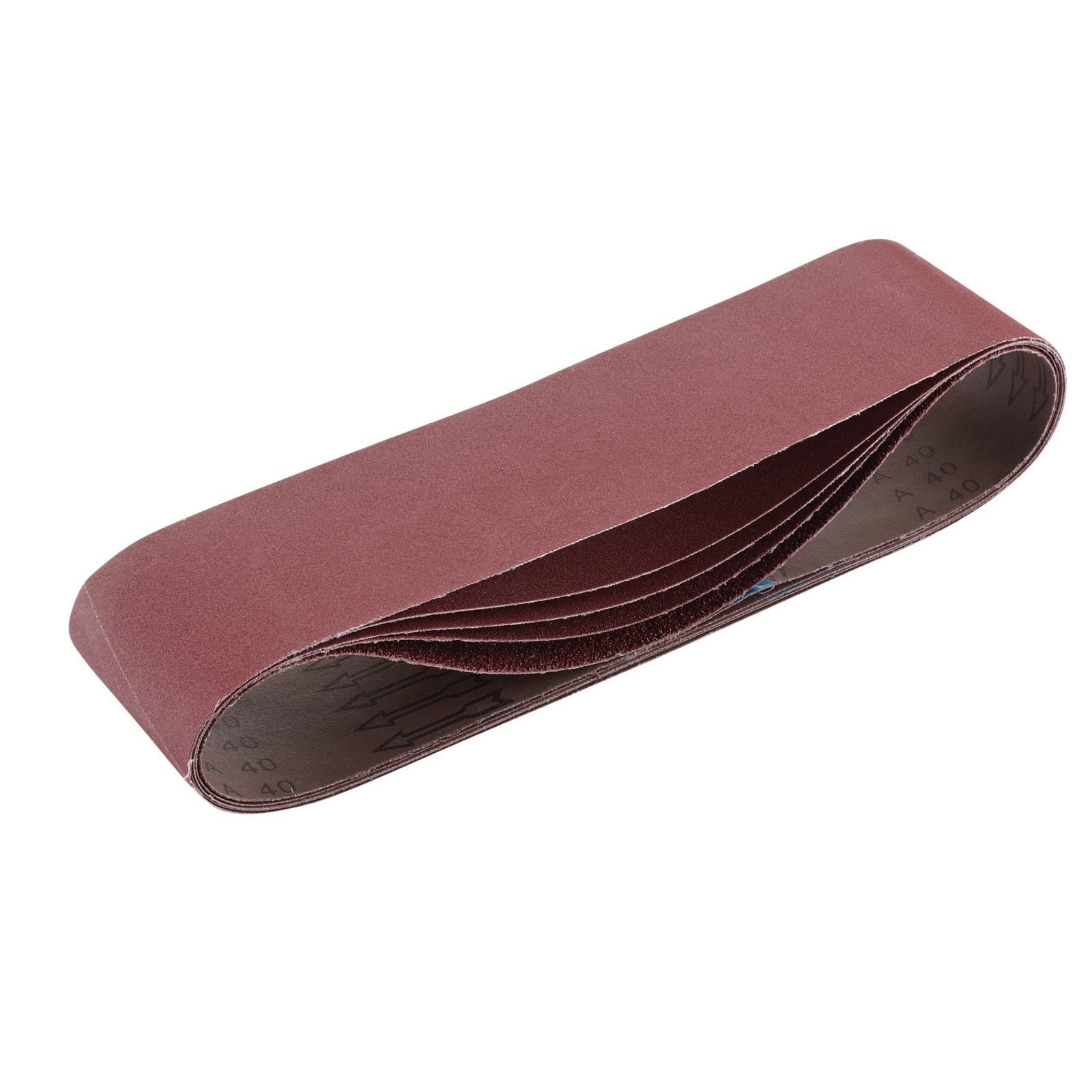 Draper 09273 Cloth Sanding Belt, Assorted Grit (Pack of 5),Red, 100 x 915mm,