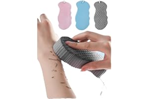 AXNZP 3Pcs Magic Exfoliating Bath Sponge,3D Super Soft Exfoliating Bath Sponge, Skin Friendly and Reusable for Adults Children and Pregnant Women. (Pink+Blue+Gray)