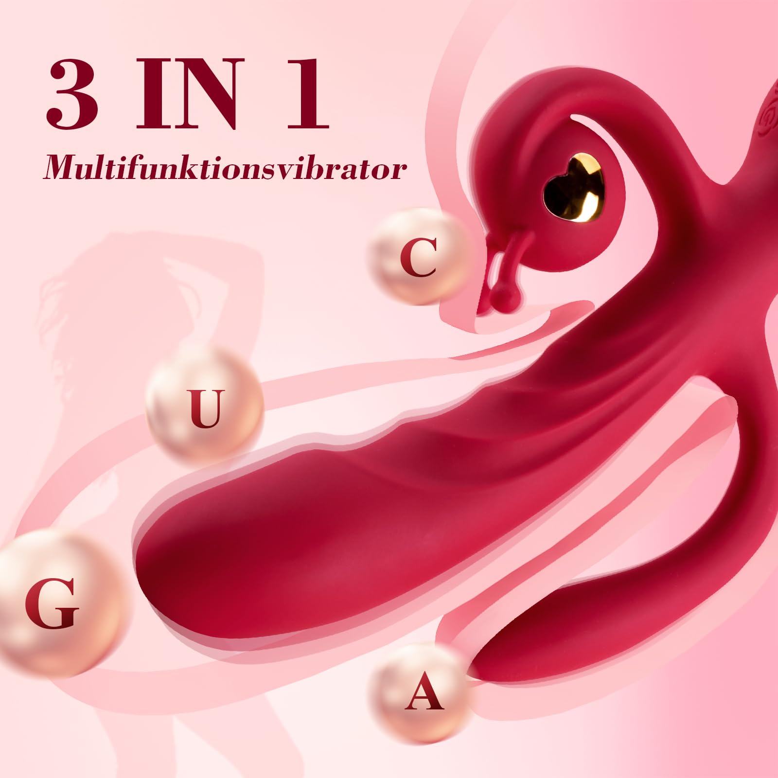 3 in 1 Vibration für Frauen 10 * 10 * 10 Stark Vibrationsmodi, Vibrator Dildo für G-Punkt Klitoris Anal, Sex Spielzeug für die Frau, Vibratorensets für Frauen Solo Sex Toys Sexspielzeug