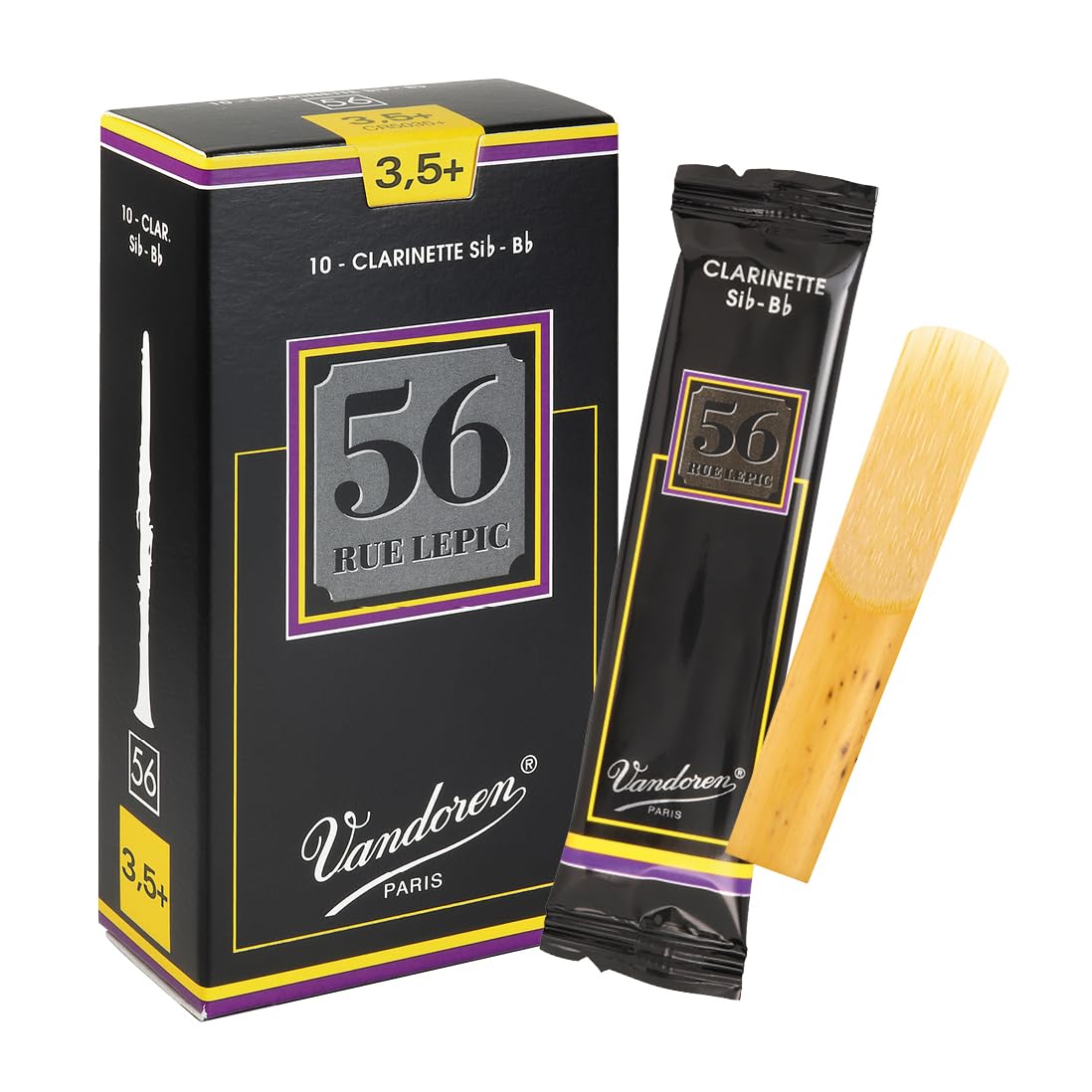 Vandoren "56 rue Lepic" Bb clarinet reeds, box of 10 - Strength 3,5+