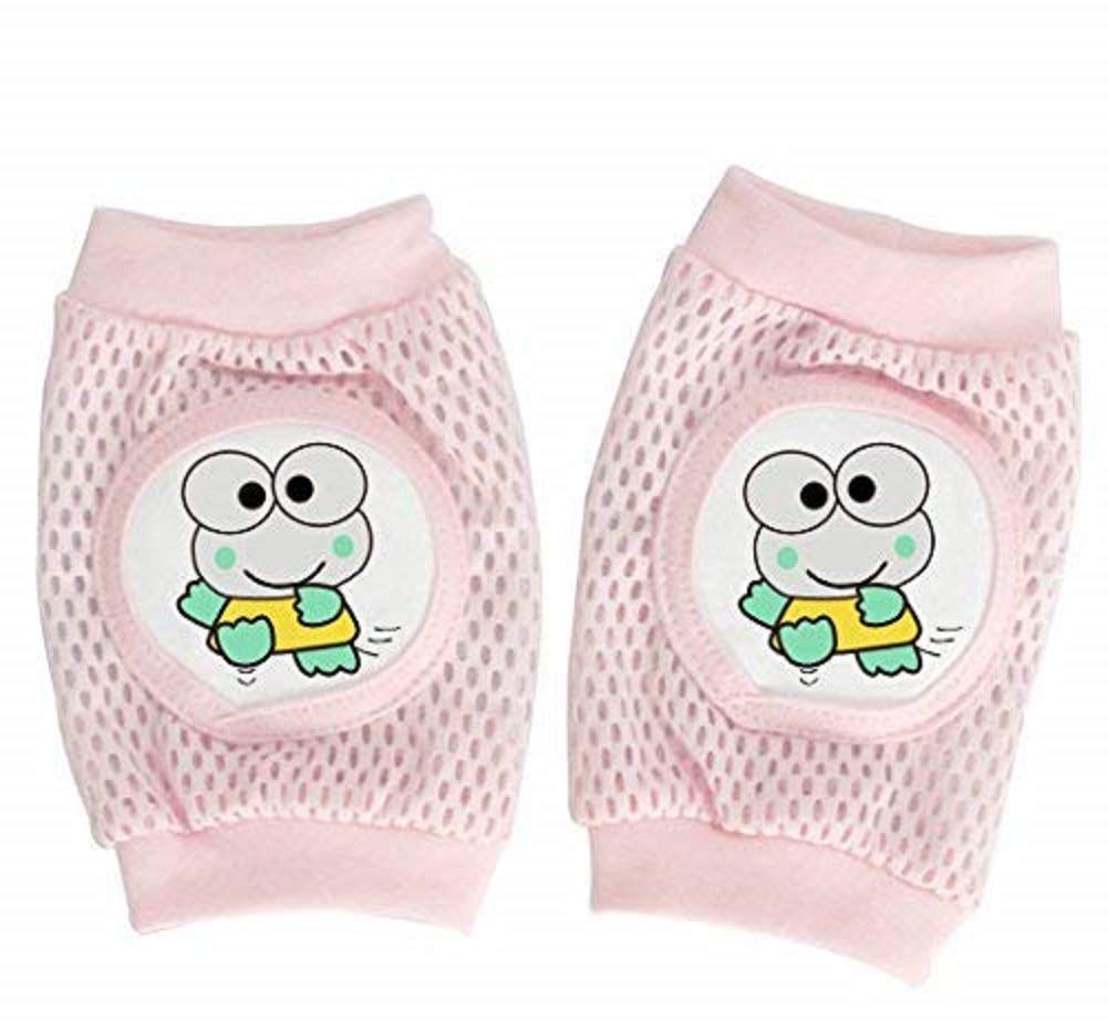 Hillento 4 Pairs Baby Crawling Knee Pads Super Breathable Adjustable Cartoon Kneepads Knee Elbow Pads Arm Pads Safety Protector Toddler Girls and Boys