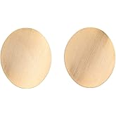 Large Round Disc Drop Earrings Fashion Brushed Gold Drop Earrings for Women