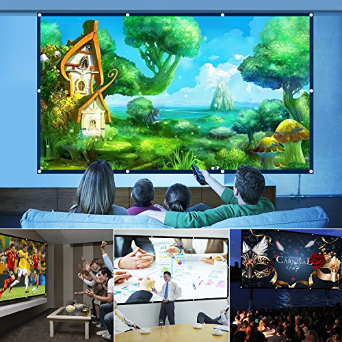 image for HIRALIY 120 inch Projection Movies Screen Portable 16:9 HD 4K Outdoor 