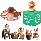 Super Cute Creative Cat Theme Mystery Box Figures, Surprise Mysterious Bag Random Action Figure Figurine Collectible Home Desk Car Decoration, Birthday Christmas New Year Gift, Bread Cat-1 Box