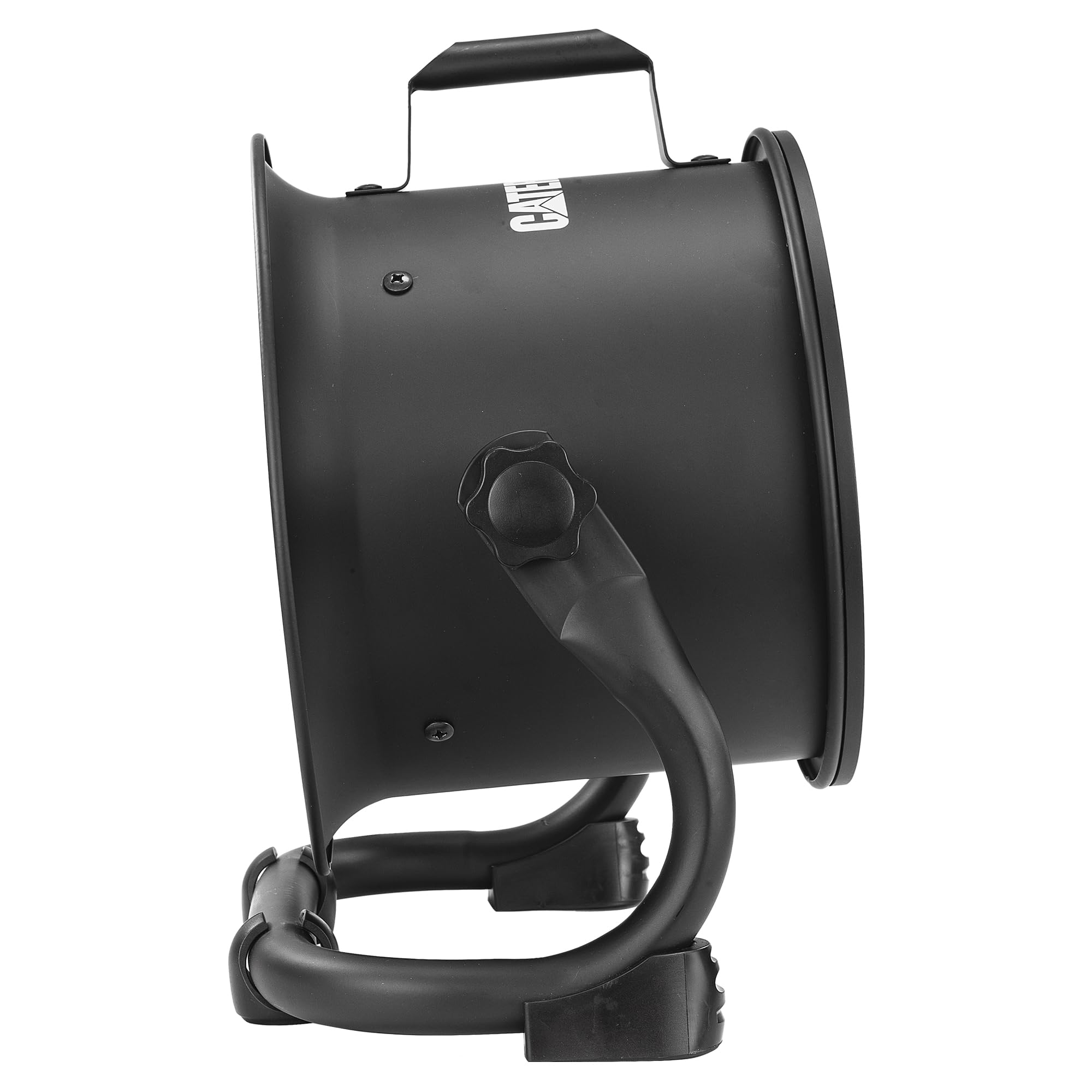 CATERPILLAR 9 Inch 940CFM 4-Speed High-velocity Industrial Drum Air Circulator Fan with 360-degree Pivoting Head and Dual Ball Bearing Motor, Black