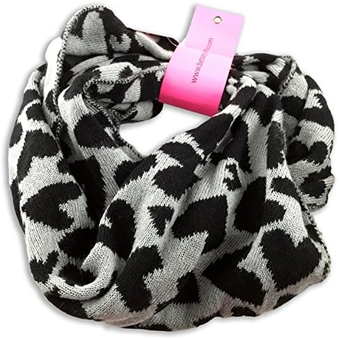 Betsey Johnson Infinity Knit Scarf with Heart pattern