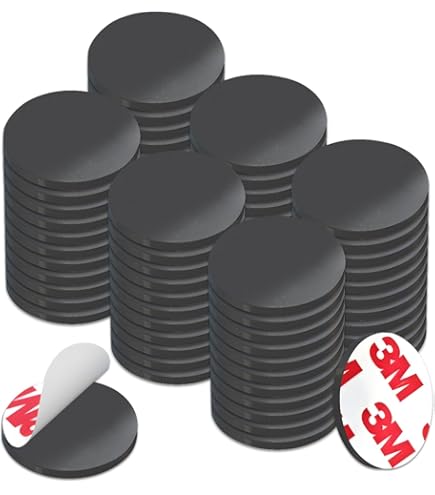 105 Pcs Round Magnets With Adhesive Backing, Magnetic Tape, Flexible Self Adhesive Magnets For Crafts, Magnetic Strips Small Sticky Magnetic Dots For Hanging & Organizing Light Objects