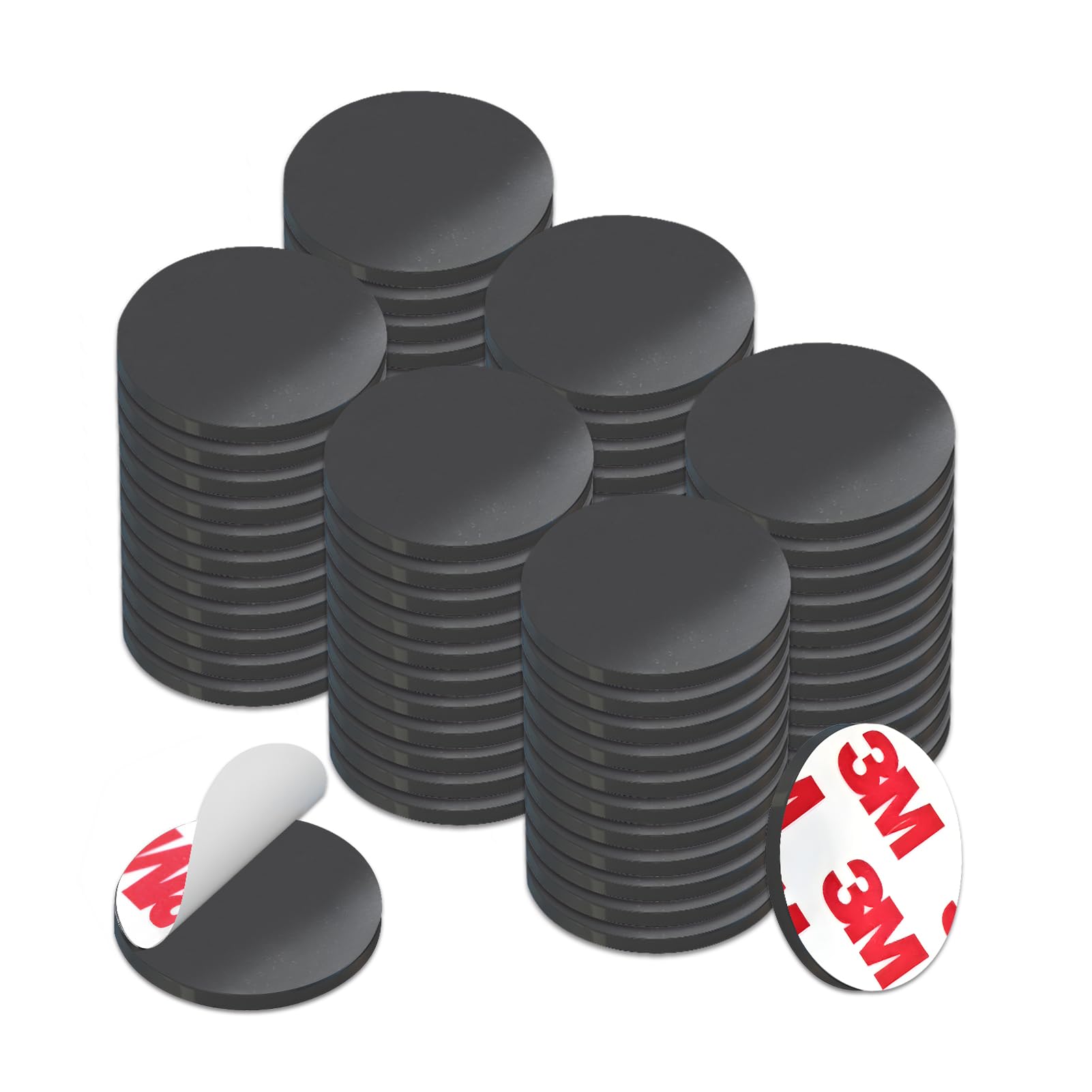 Photo 1 of Small Magnets with Adhesive Backing for Crafts,Self Sticky Magnetic Sticker,Round Adhesive Dot Magnets for Classroom (36Pcs Circle 3/4 X 0.08 Rubber Magnets)