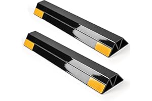 MEROBLE 2 PCS Parking Aid Car Stopper for Garage, Parking Gadgets for Car Stops, 18" L x 3.7" W x 1.8" H
