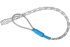 VGongTech Cable Pulling Grip Sock Kit Galvanizing Steel Antislip Pipe Cable Wire Pulling Grips Lassos Set Flexible Eye Mesh Rope Blue