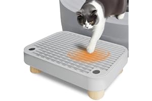 HALKYDY Self-Cleaning Litter Box Step – Removable Top, Waterproof & Non-Slip Kitty Litter Catcher Tray, Anti-Tracking Cat Litter Box Mat for Easy Cleaning and Floor Protection