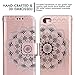 CASEOWL iPhone 7/iPhone 8/SE 2nd (2020) Case Wallet with Detachable Slim Case Fit Magnetic Car Mount,Card Solts Holder,Embossed Mandala Pattern Flower Floral Vegan Leather Flip Wallet Case[Rose Gold]