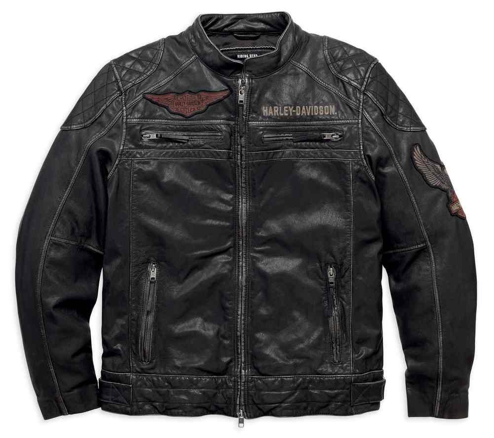 HarleyDavidson Men's Annex Distressed Goatskin Leather Jacket, Black 9809816VM Buy Online in