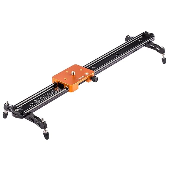 TARION TS2 Kameraschiene Videoschiene / Kamera-Slider für Kamerafahrt mit DSLR, Videokamera und Camcorder (60cm Länge)