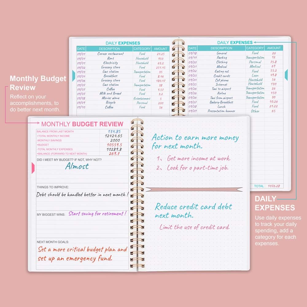 Budget Planner, Monthly Finance Organizer with Expense Tracker Notebook to Manage Your Money Effectively - Image 4
