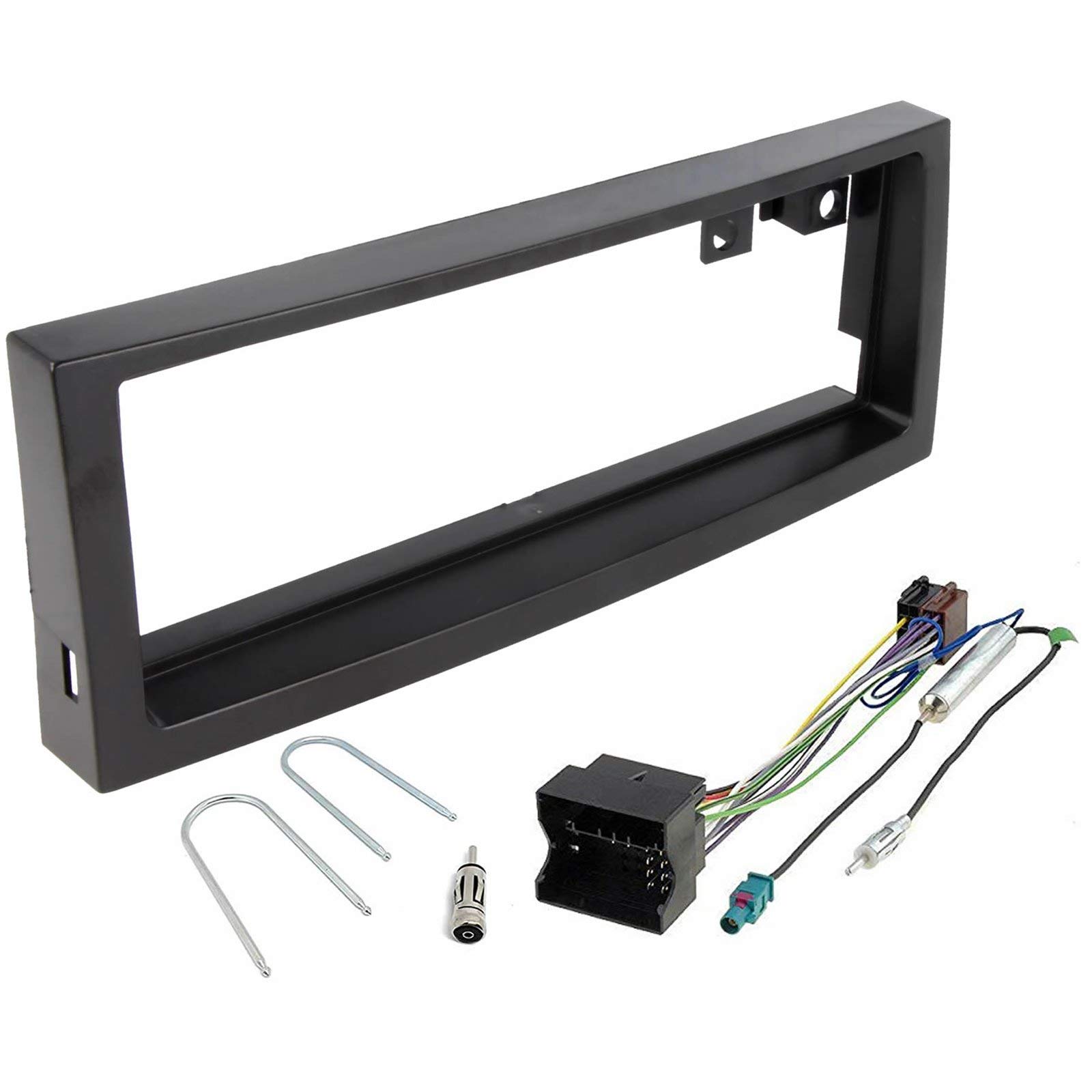 Sound-way - Single din car radio installation kit fascia adapter compatible with Citroen C5 / Peugeot 407 1 din black - 1D-C5N