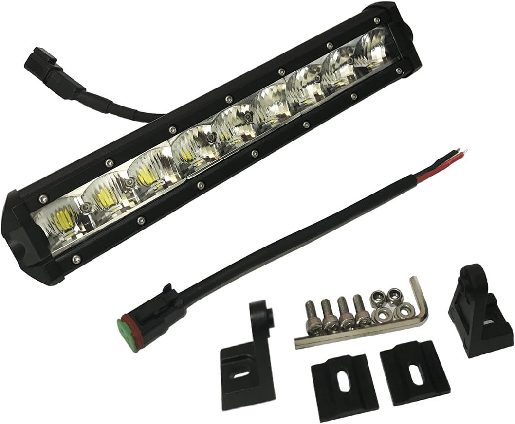 AutoSonic 10" LED Driving Light Bar for Truck Pickup Jeep SUV ATV UTV, Flood Beam Heavy Duty Waterproof