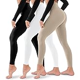 3 Pack Leggings for Women-No See-Through High Waisted Tummy Control Yoga Pants Workout Running Legging