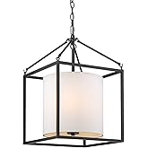 Golden Lighting Manhattan 3 Light Pendant in Matte Black