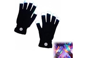 Finger Gloving Light Gloves, 7 Colors Light Show Light Up Finger Gloves for Gloving,Lighting Flashing Mittens for Adults