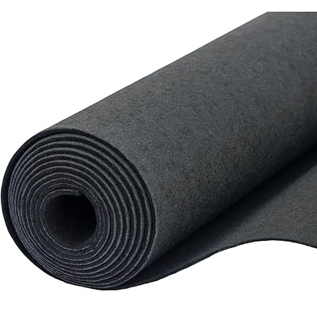 Filz, Filzstoff, Dekorationsfilz, imprägniert, Breite 100 cm, Dicke 4 mm, Meterware 0,5 lfm - schwarz