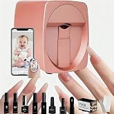 Smartphone-Controlled Nail Printer Machine | Portable DIY Nail Art Printing Kit for Home Use &amp; Salon Business | Print Any Photo on Nails in Seconds, Ideal for Beginners Entrepreneurs