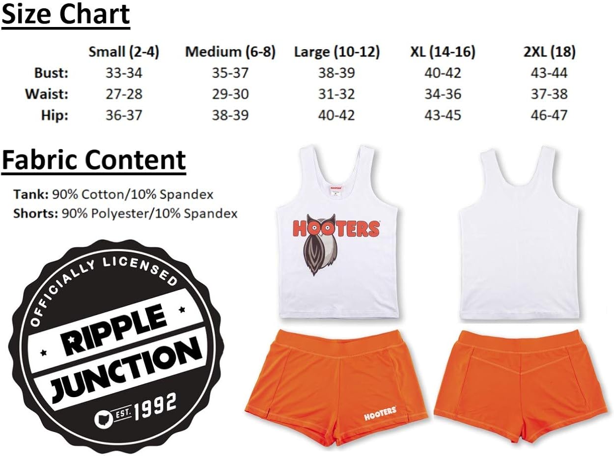Ripple Junction Hooters Hooters Girl Outfit Costume: Clothing