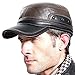 Molodo Men Winter Leather Fur Baseball Newsboy Cap Ear Flap Trapper Hunting Hat