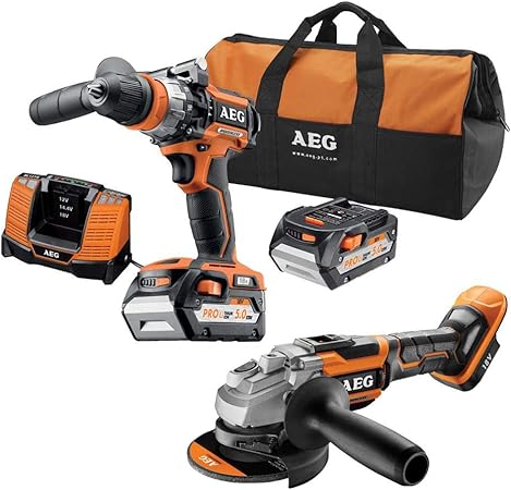 Pack Brushless Perceuse Visseuse Aeg 18v Bsb18cbl 502c Meuleuse 18v Bews18 125bl 0 2 Batteries 5 0ah Chargeur Jp18a2li 502b Amazon Fr Bricolage