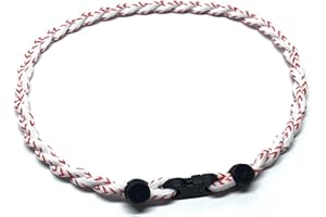 CEBUY 2 Rope Braided Tornado Titanium Sport Baseball Necklace 18"